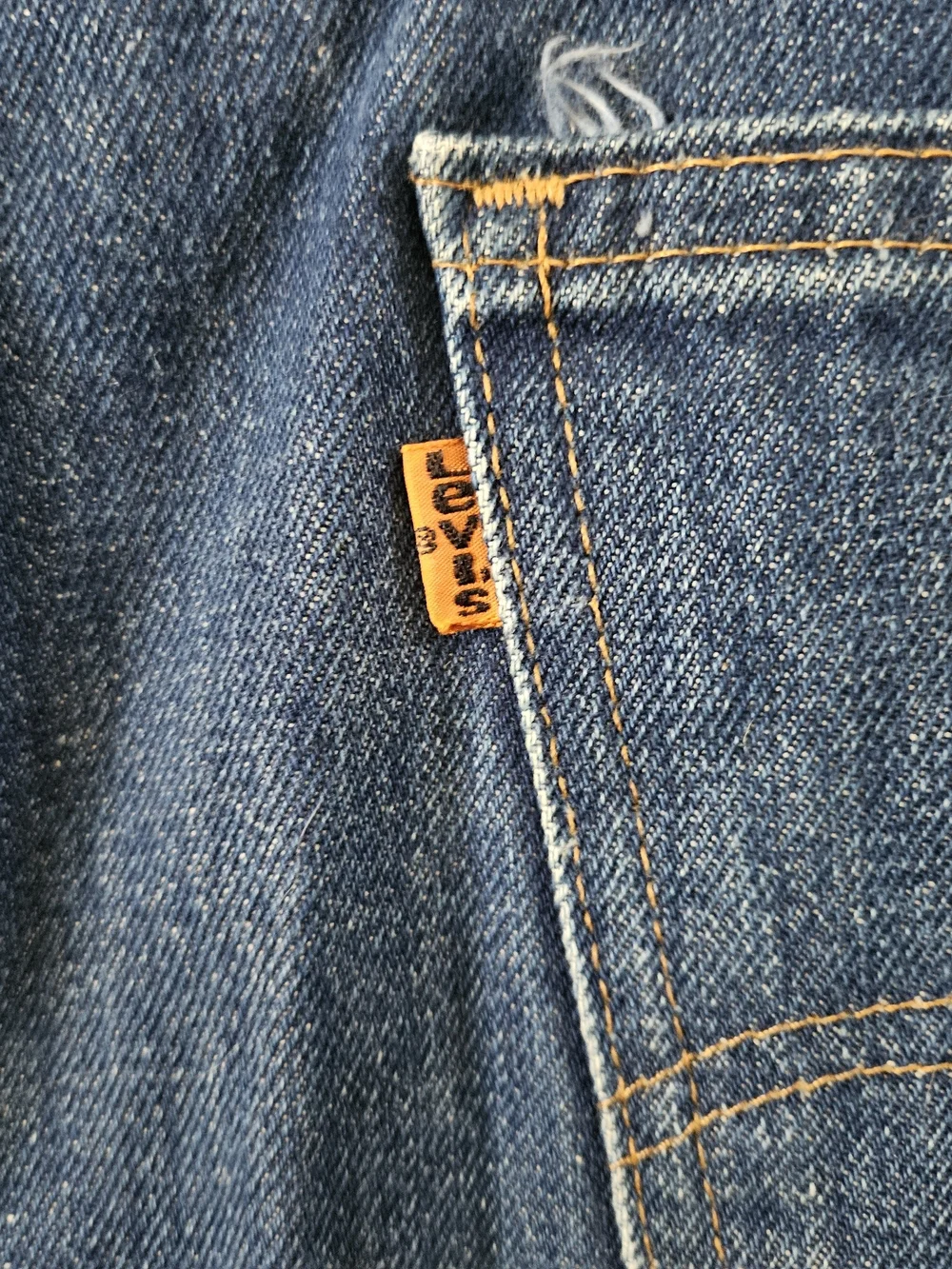 Vintage Levi's 517 Men's Blue Orange Tab Bootcut Jeans 36x33 80's Made In U.S.A